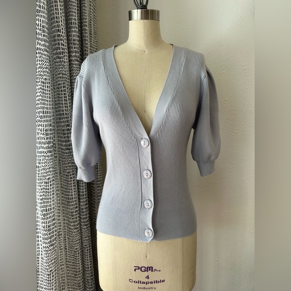 Philosophy Puff Sleeve Cardigan - Picture 1 of 5